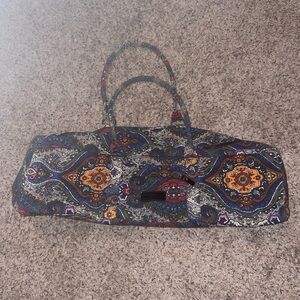 Kindfolk Yoga Mat Bag - Canvas Paisley Boho 25.5 x 7.5”